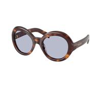 Prada PR D08SU 15W30X Woman Sunglasses Acetate Turtle Violet Round Normal