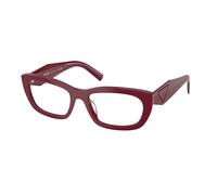 Prada PR D09V 23L1O1 Woman Optical frames Acetate Red Transparent Geometric Normal