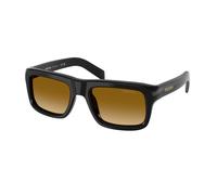Prada PR D11S 16K10X Man Sunglasses Acetate Black Yellow Squared Normal Nuanced