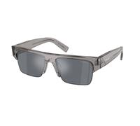 Prada PR D12SU 16Z30Z Man Sunglasses Acetate Grey Grey Squared Normal Mirrored