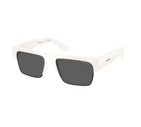 Prada PR D12SU 46120Z Man Sunglasses Acetate White Grey Squared Normal
