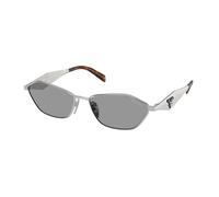 Prada PR D50S 1BC50Q Woman Sunglasses Metal Silver Grey Geometric Normal