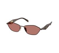 Prada PR D50S 22J80W Woman Sunglasses Metal Brown Bordeaux Geometric Normal