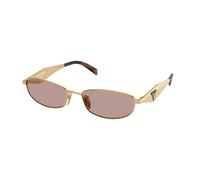 Prada PR D51S 5AK20I Woman Sunglasses Metal Gold Brown Round Normal