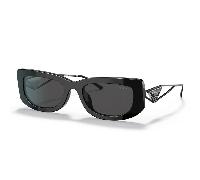 Prada PR 14YS 1AB5S0 Woman Sunglasses Acetate Black Grey Squared Normal
