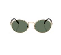 Prada Woman PR 65ZS ZVN70L Sunglasses Metal Gold Green Round Normal