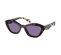 Prada PR A02S 17N50B Woman Sunglasses Acetate Turtle Violet Butterfly Normal Mirror