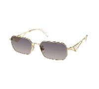 Prada PR A51S ZVN30C Woman Sunglasses Metal Gold Blue Geometric Normal Shaded