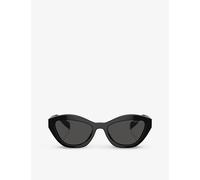 Prada Prada Pr A02S Butterfly-Shape Acetate Sunglasses Black