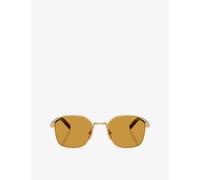 Prada Prada Pr C50S Square-Frame Steel Sunglasses Gold