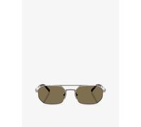Prada Prada Pr D53S Irregular-Frame Metal Sunglasses Grey
