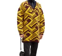 Prada Pullover Oversized Geometric V-Neck Knit Sweater Shetland Jumper S