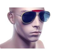 PRADA SPECIAL 56SS UFR2K1 59mm Mens Medium Pilot Sunglasses YELLOW SILVER BLUE