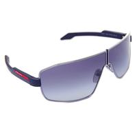 PRADA SPORT 54YS 5AV-09U Men Large Shield Wrap Sunglasses GUNMETAL GRADIENT GREY