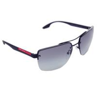 PRADA SPORT 60US DG03M1 Mens Square Rimless Sunglasses Large MATTE BLACK GREY