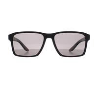 Prada Sport Men's Rectangle Black Rubber Dark Grey Polarized PS05YS Prada Sport Black One Size