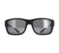 Prada Sport Sunglasses PS01WS UFK07H Grey Rubber Dark Grey Silver Mirror Polarized