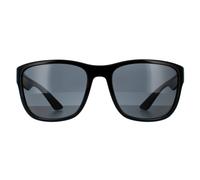 Prada Sport Rectangle Mens Black Grey Polarized Sunglasses - One Size