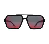 Prada Linea Rossa Man PS 01XS DG008F Sunglasses Injected Black Grey Squared Mirrored Mirror