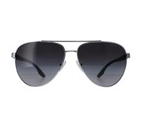 Prada Sport Sunglasses PS52YS 1BC06G Silver Grey Gradient Polarized
