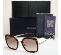 Prada Sunglasses 2017 Cinema Gold Brown Grey Tortoise SPR 57U PR57US 2AU-3D0