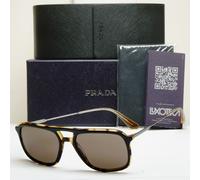 Prada Sunglasses 2017 Small Navigator Pilot Black Brown SPR 06V PR06VS NAI-5S2