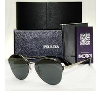 Prada Sunglasses Black Silver Cinema Collection Rimless PR64TS SPR 64T 1BC-5S0