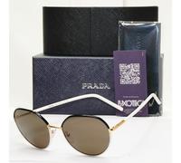Prada Sunglasses Brown Gold Black White Round PR65XS SPR 65X YC4-5G1