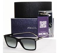 Prada Sunglasses Glass Lens Black Silver Grey Gradient PR01ZS SPR 01Z 1AB-06T