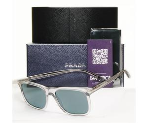 Prada Sunglasses Glass Lens Transparent Grey Crystal Blue PR18WS SPR 18W U43-0A9