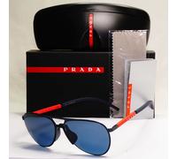 Prada Sunglasses Pilot Blue Navy Matte Metal PS51XS SPS 51X 06S-07L 59mm