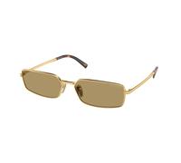 Prada Woman Prada PR A60S 5AK70G Sunglasses Metal Gold Green Squared Normal