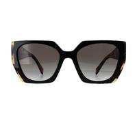 Prada PR 15WS 3890A7 Woman Sunglasses Acetate Black Grey Squared Normal Shaded