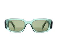 Prada Sunglasses PR17WS 11R10E Transparent Sage Green Mirror Internal Silver