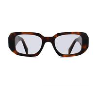 Prada PR 17WS 20D50Q Woman Sunglasses Acetate Havana Grey Squared Normal