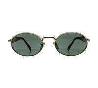 Prada Woman PR 65ZS ZVN70L Sunglasses Metal Gold Green Round Normal