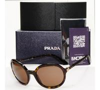 Prada Sunglasses Round Brown Havana Tortoiseshell PR09VS SPR 09V 2AU-8C1 56mm