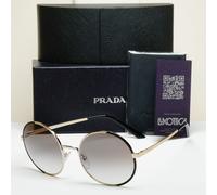 Prada Sunglasses Round Gold Black Grey Gradient Metal SPR 59X PR59XS AAV-0A7
