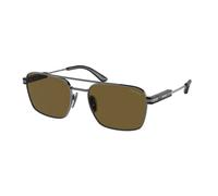 Prada Unisex PR 67ZS 5AV01T Sunglasses Metal Grey Brown Pillow Normal