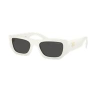 Prada Unisex Sunglass PR A01S - Frame color: White, Lens color: Dark Grey
