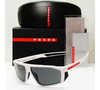 Prada White Black Sunglasses Wrap Red Stripe Mens Rossa PS08WS SPS 08W AAI-06F