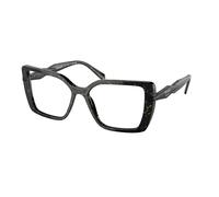 Prada Woman PR 03ZV 19D1O1 Optical frames Acetate Black Transparent Pillow Normal