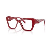 Prada Woman PR 09ZV 15D1O1 Optical frames Acetate Red Transparent Squared Normal