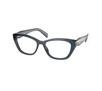 Prada Woman PR 19WV 07Q1O1 Optical frames Acetate Blue Transparent Cat Eye Normal