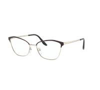 Prada Woman PR 62XV AAV1O1 BLACK/LIGHT GOLD Optical frames Metal Black Cat Eye