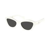 Prada Woman PR A02S 17K08Z Sunglasses Acetate White Grey Butterfly Normal
