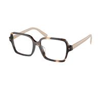 Prada Woman PR A02V 07R1O1 Optical frames Acetate Brown Transparent Pillow Normal