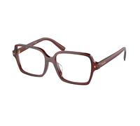 Prada Woman PR A02V 16P1O1 Optical frames Acetate Red Transparent Pillow Normal