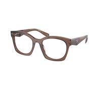 Prada Woman PR A05V 17O1O1 Optical frames Acetate Brown Transparent Geometric Normal