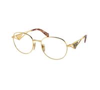Prada Woman PR A50V 5AK1O1 Optical frames Metal Gold Round Normal